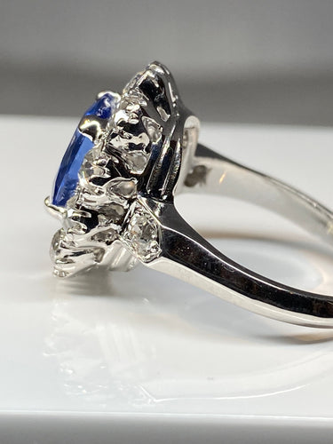 Bague Bague Marguerite en or saphir et diamants 58 Facettes