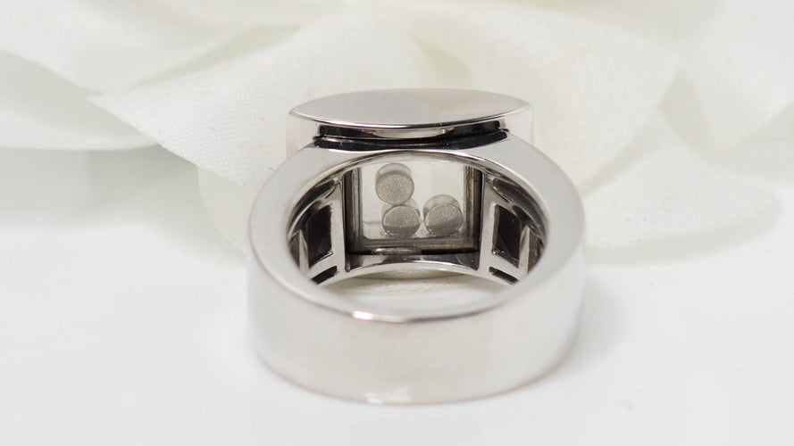 Bague 52 Bague Chopard Happy Diamonds or blanc diamants 58 Facettes