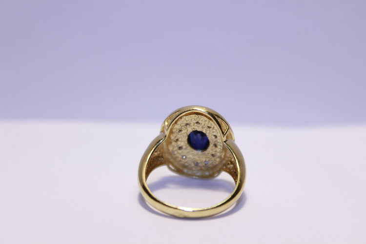 Bague 53 Bague Diamants et Saphir 58 Facettes