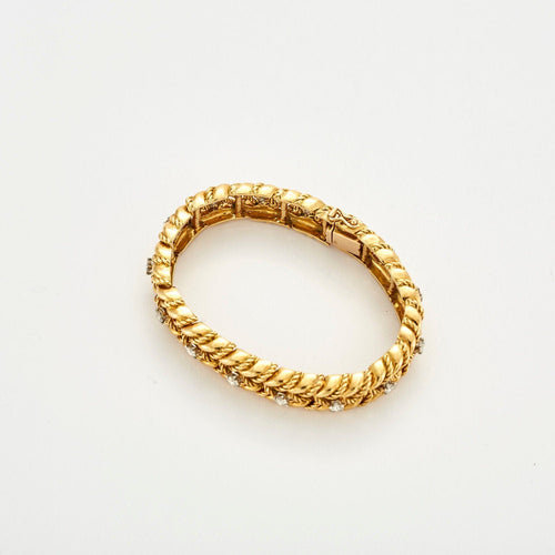 Bracelet Bracelet or jaune et diamants 58 Facettes