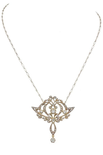 Collier COLLIER DIAMANTS ART-NOUVEAU 58 Facettes 039421