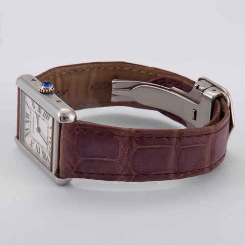 Montre Montre Cartier Tank Solo quartz en acier 58 Facettes