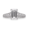 Bague Bague Solitaire diamant taille émeraude 1,51Cts 58 Facettes