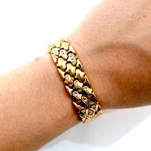 Bracelet Bracelet manchette 3 ors 58 Facettes 2914