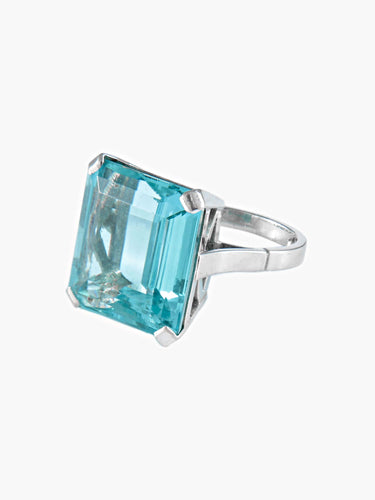 Bague 54.5 Bague Aigue-marine 58 Facettes