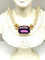 Collier Collier en or jaune, améthyste, perles de culture 58 Facettes
