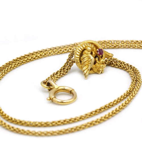 Collier Sautoir Pendentif Chimère Rubis 58 Facettes 230355R