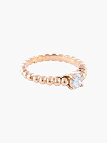 Bague Solitaire Or Jaune Diamant 58 Facettes