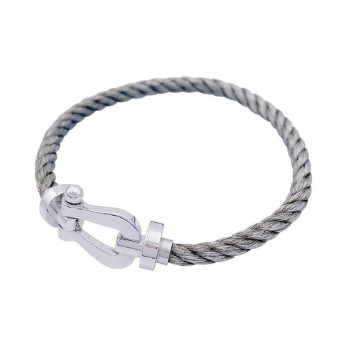 Bracelet Bracelet Fred, "Force 10", en or blanc et acier. 58 Facettes 33214