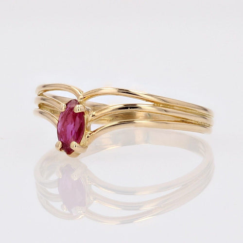 Bague 56 Bague d'occasion rubis 3 anneaux 58 Facettes CV85