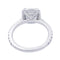 Bague 51 Bague diamant coussin, platine. 58 Facettes 32601