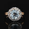 Bague 58 Bague ancienne aigue-marine diamants ronde 58 Facettes 22-425