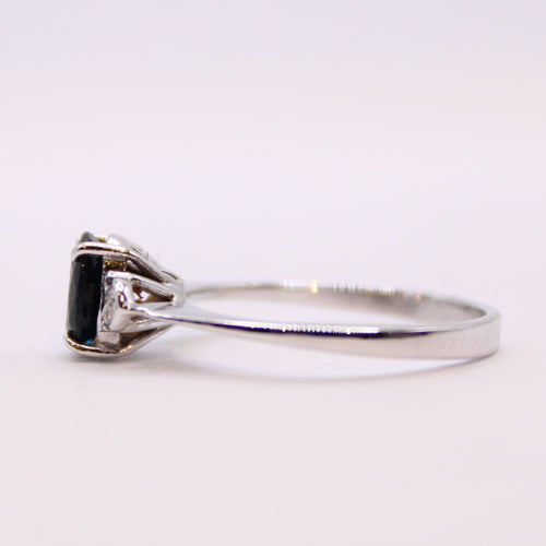 Bague Bague style Art-Déco Saphir, Diamants 58 Facettes