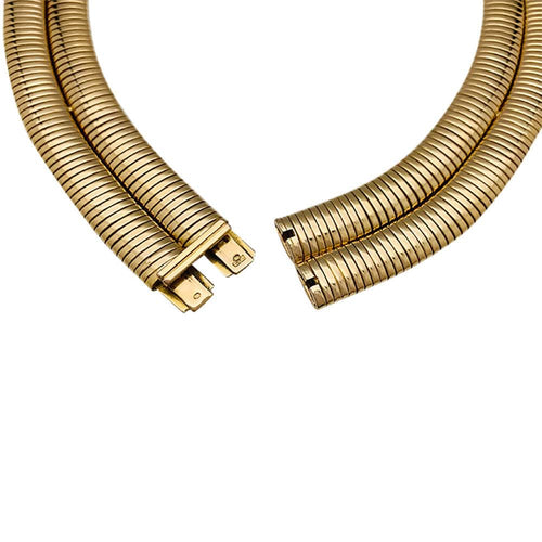 Collier Collier, "Tubogas", or jaune. 58 Facettes 31322