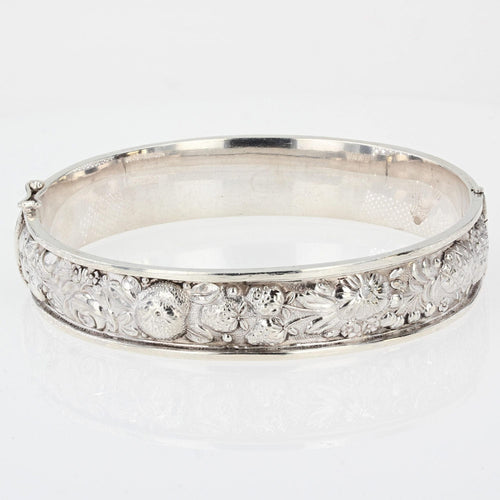 Bracelet Bracelet jonc en argent gravé 58 Facettes 22-133