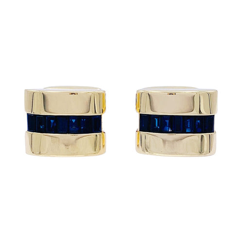 Boutons de manchette Boutons de manchette Van Cleef & Arpels en or jaune et saphirs. 58 Facettes 32291