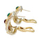 Boucles d'oreilles Boucles d'oreilles vintage, deux ors, pierres précieuses. 58 Facettes 32026
