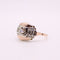 Bague Bague Tank or jaune et blanc Diamant 58 Facettes
