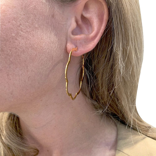Boucles d'oreilles Boucles d'oreilles Chanel, "Profil de Camélia", or jaune. 58 Facettes 32184