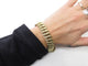 Bracelet bracelet large maille americaine en or jaune 18k 58 Facettes 254717
