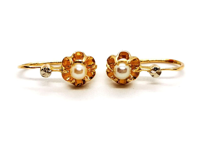 Boucles d'oreilles Boucles d'oreilles Dormeuses Or jaune Perle 58 Facettes 1292353CN