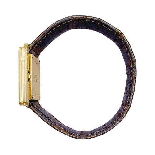 Montre Montre Poiray, Ma Première, en or jaune, bracelet cuir interchangeable. 58 Facettes 32581