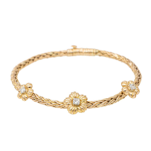 Bracelet Bracelet Fleur Or jaune Diamant 58 Facettes 2480166CN