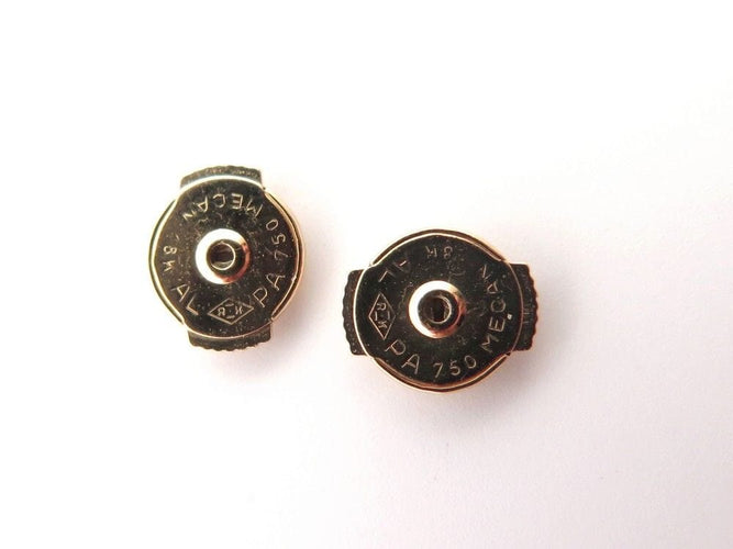 Boucles d'oreilles boucles oreilles POIRAY lolita puces or jaune zircon 58 Facettes 254849