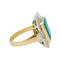 Bague 55 Bague deux ors émeraude et diamants. 58 Facettes 30866