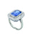 Bague Bague style Art-Deco or blanc, saphir et diamants 58 Facettes