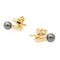 Boucles d'oreilles Boucles d'oreilles puces Or jaune hématite 58 Facettes 2360818CN