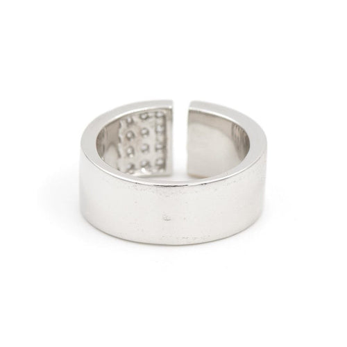 Bague 54 Bague Or blanc Diamant 58 Facettes 1931158CN