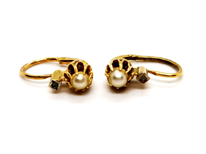 Boucles d'oreilles Boucles d'oreilles Dormeuses Or jaune Perle 58 Facettes 1467981CN