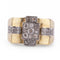Bague Bague Tank Or jaune, Platine & Diamants 58 Facettes