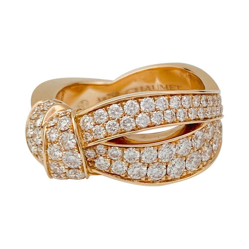 Bague 54 Bague Chaumet, "Liens Séduction", or rose et diamants. 58 Facettes 32252