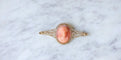 Broche Broche or jaune camée corail 58 Facettes