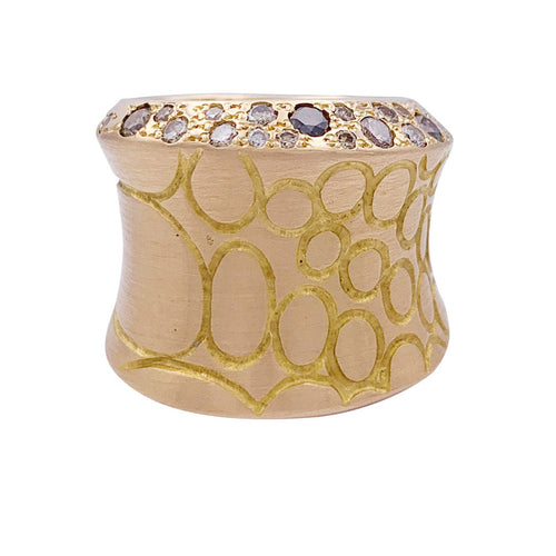 Bague 53 Bague Pomellato, "Cocco", or rose, diamant bruns. 58 Facettes 33189