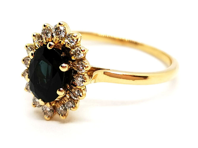 Bague 62 Bague Fleur Or jaune Saphir 58 Facettes 1696106CN