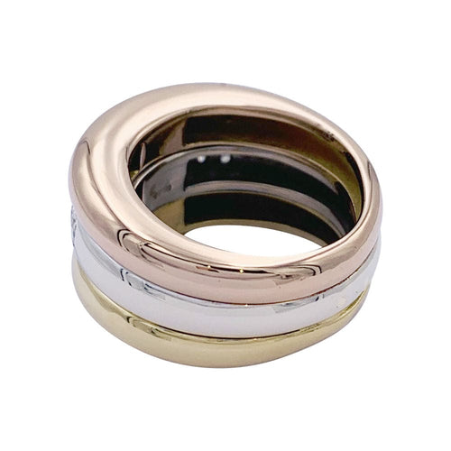 Bague 51 Bague Cartier trois ors et diamants. 58 Facettes 32477