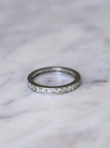 Bague Alliance Américaine Art Déco diamants 58 Facettes