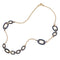 Collier Sautoir Pomellato "Victoria" or rose, diamants noirs, jais. 58 Facettes 33419