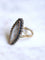 Bague marquise ancienne en or et argent, miniature, début du XXe siècle 58 Facettes