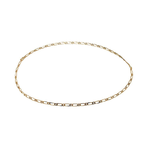 Collier Chaîne maille figaro en or rose. 58 Facettes 31723