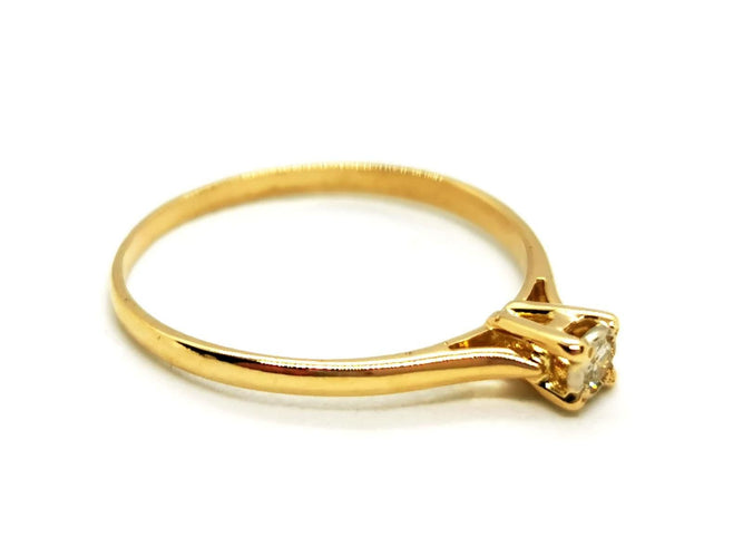 Bague 54 Bague Solitaire Or jaune Diamant 58 Facettes 1292339CN