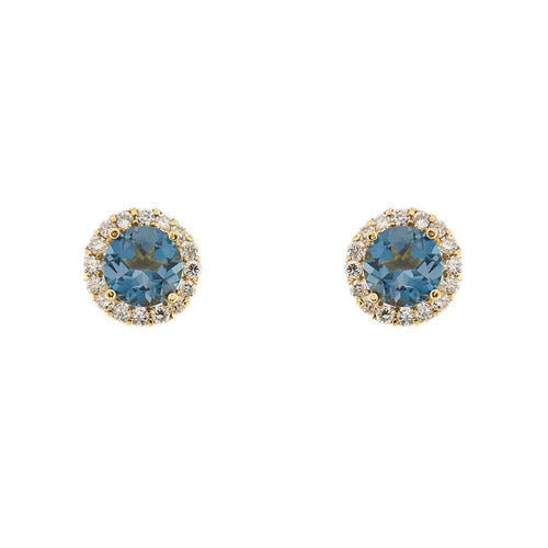Boucles d'oreilles Boucles d'oreilles topazes diamants 58 Facettes 23608