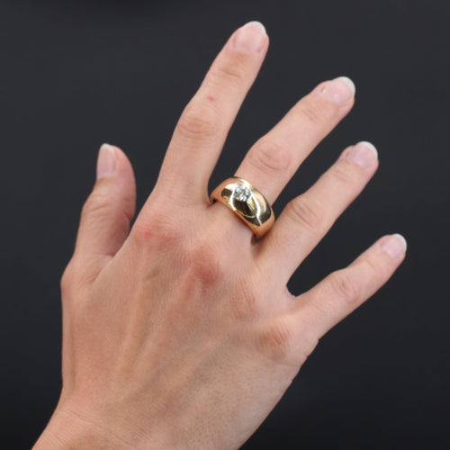 Bague 61 Large bague jonc diamant en or 58 Facettes 22-380