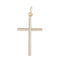 Pendentif Fine croix or strié 58 Facettes 6105