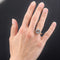 Bague 58 Bague ancienne aigue-marine diamants ronde 58 Facettes 22-425
