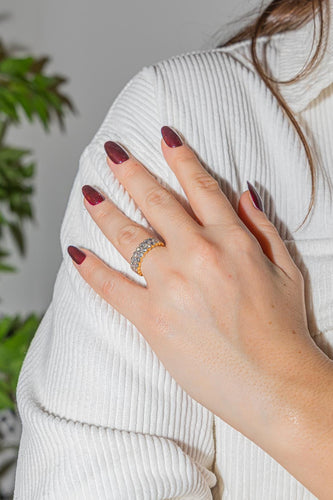 Bague 52 Bague Demi alliance Or jaune Diamant 58 Facettes 2711888CN