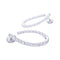 Boucles d'oreilles Boucles d'oreille créoles or blanc, diamants. 58 Facettes 32875